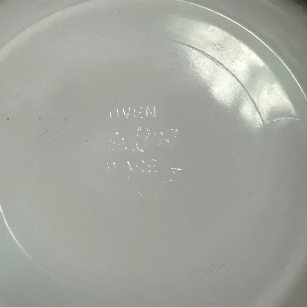 6 sets Vtg Anchor Hocking Fire King Milk Glass Bonnie Blue Flower Cup Saucer